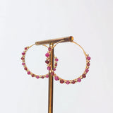 Gik - Boucles d'Oreilles Or et Grenat