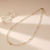 Yue - Collier Or et Pierre de Lune