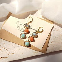 Samsae - Boucles d'Oreilles Or et Pierres Naturelles