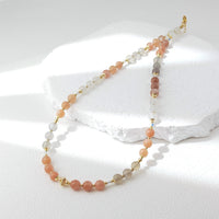 Santulan - Collier Or, Pierre de Lune et Pierre de Soleil