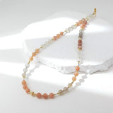 Santulan - Collier Or, Pierre de Lune et Pierre de Soleil