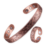 Enso - Bracelet Jonc et Bague Cuivre Magnétiques