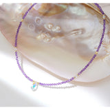 Akatsuki - Collier Or, Améthyste et Cristal