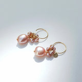 Jinju - Boucles d'Oreilles Or et Perle d'Eau Douce