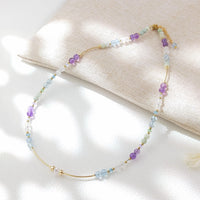 Lanxin - Necklace Gold and Natural Stones
