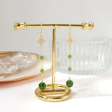 Berharga - Boucles d'Oreilles Or et Jade