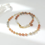 Santulan - Collier Or, Pierre de Lune et Pierre de Soleil