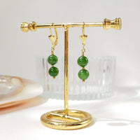 Tenang - Boucles d'Oreilles Or et Jade