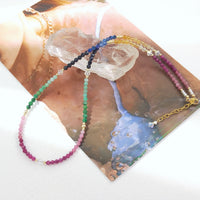 Kohaku - Collier Multicolore Pierres Fines et Pierres Précieuses