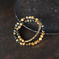 Koki - Bracelet Cuivre et Oeil de Tigre Multicolore