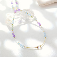 Lanxin - Necklace Gold and Natural Stones