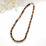 Matho - Collier Acier Inoxydable et Œil de Tigre