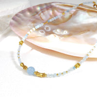 Haiyun - Necklace Gold and Aquamarine