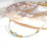 Haiyun - Necklace Gold and Aquamarine