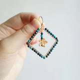 Hipnotis - Boucles d'Oreilles Or et Chrysocole