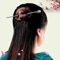 Bâton de Cheveux Fleur - Argent