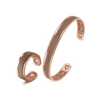 Wui - Bracelet Jonc et Bague Cuivre Magnétiques