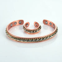 Torus - Bracelet Jonc et Bague Cuivre Magnétique