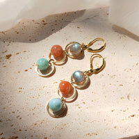 Samsae - Boucles d'Oreilles Or et Pierres Naturelles