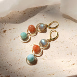 Samsae - Boucles d'Oreilles Or et Pierres Naturelles