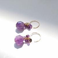 Jasu - Boucles d'Oreilles Or et Améthyste