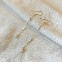 Bella - Boucles d'Oreilles Or et Perles d'Eau Douce