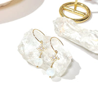 Dalui - Boucles d'Oreilles Or et Pierre de Lune