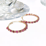 Gik - Boucles d'Oreilles Or et Grenat