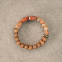 Mizu-Hana - Bracelet Corail et Bois de Santal