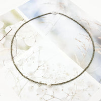 Kinno - Collier Argent, Pyrite et Perle d'Eau Douce