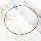 Kinno - Collier Argent, Pyrite et Perle d'Eau Douce