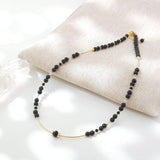 Karasu - שרשרת זהב ואובסידיאן