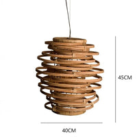 Suspension Ovale Déstructurée en Rotin