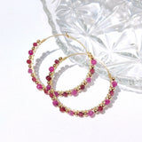 Gik - Boucles d'Oreilles Or et Grenat