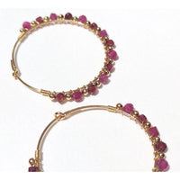 Gik - Boucles d'Oreilles Or et Grenat
