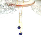 Lapis Drop - Collier Or et Lapis Lazuli