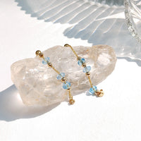 Laam - Boucles d'Oreilles Or et Topaze