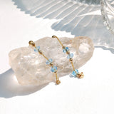 Laam - Boucles d'Oreilles Or et Topaze