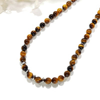 Matho - Collier Acier Inoxydable et Œil de Tigre