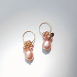 Jinju - Boucles d'Oreilles Or et Perle d'Eau Douce