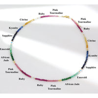 Kohaku - Collier Multicolore Pierres Fines et Pierres Précieuses