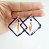 Dalem - Boucles d'Oreilles Or et Lapis Lazuli