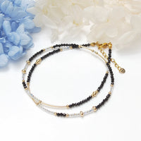 Heijin - Collier Or, Spinelle et Cristal