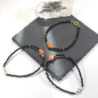 Solaris - Bracelet Pierre de Soleil et Spinelle