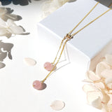 Quartz Drop - Collier Or et Quartz Rose