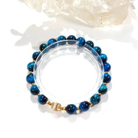 Takanome - Bracelet Or et Œil de Tigre Bleu