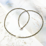 Kinno - Collier Argent, Pyrite et Perle d'Eau Douce