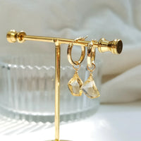 Baikeo - Boucles d'Oreilles Or et Pierres Naturelles