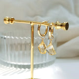 Baikeo - Boucles d'Oreilles Or et Pierres Naturelles