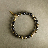 Duc - Bracelet Cuivre et Obsidienne
